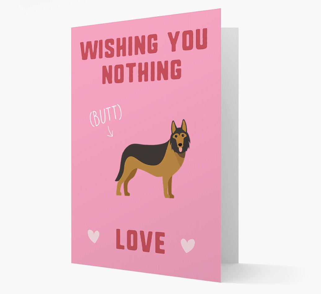 'Wishing You Nothing Butt Love' Card with {breedFullName} Icon