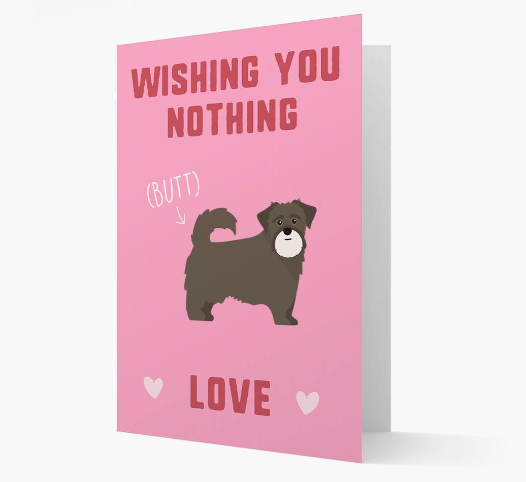 'Wishing You Nothing Butt Love' Card with {breedFullName} Icon