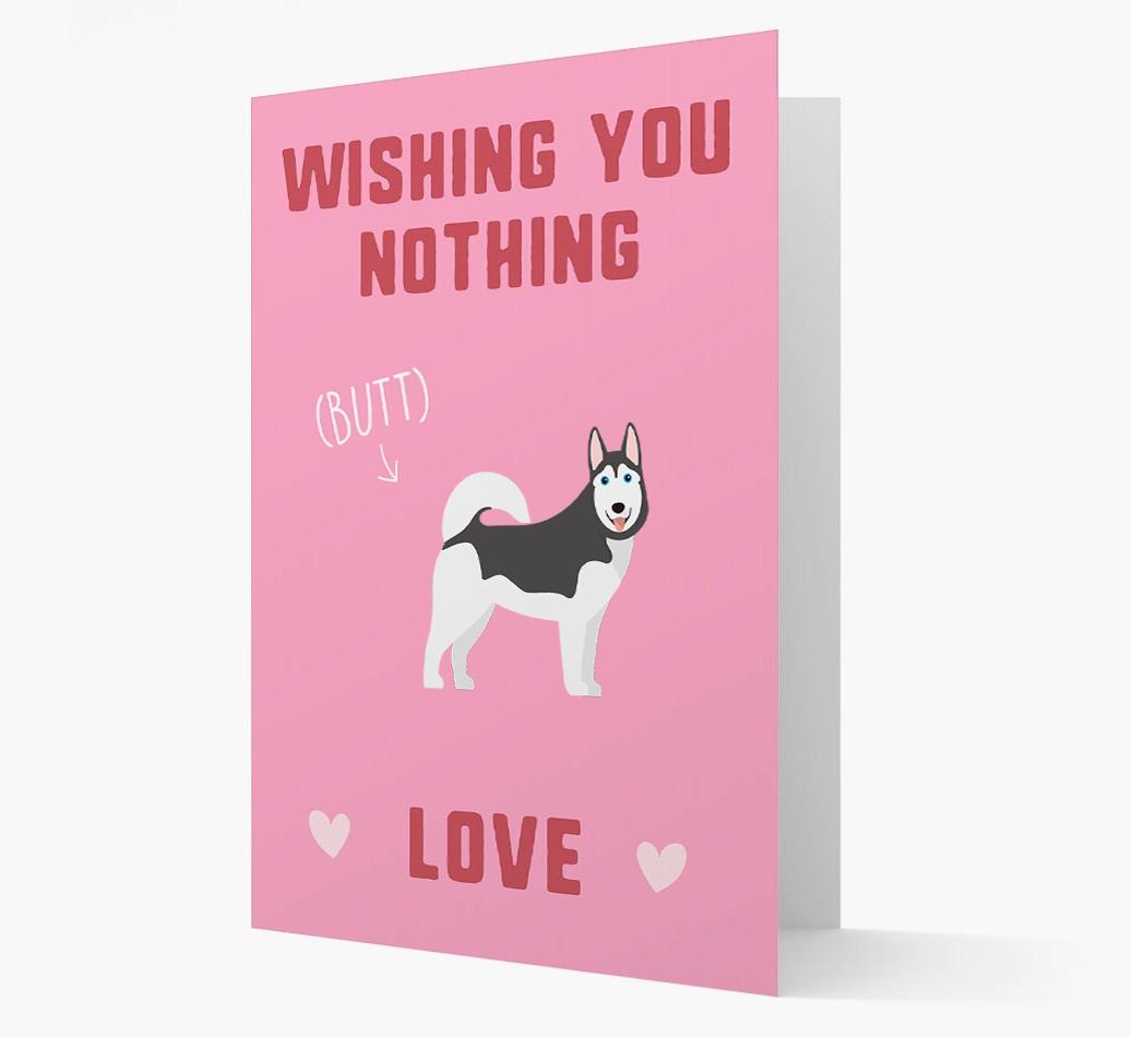 'Wishing You Nothing Butt Love' Card with {breedFullName} Icon
