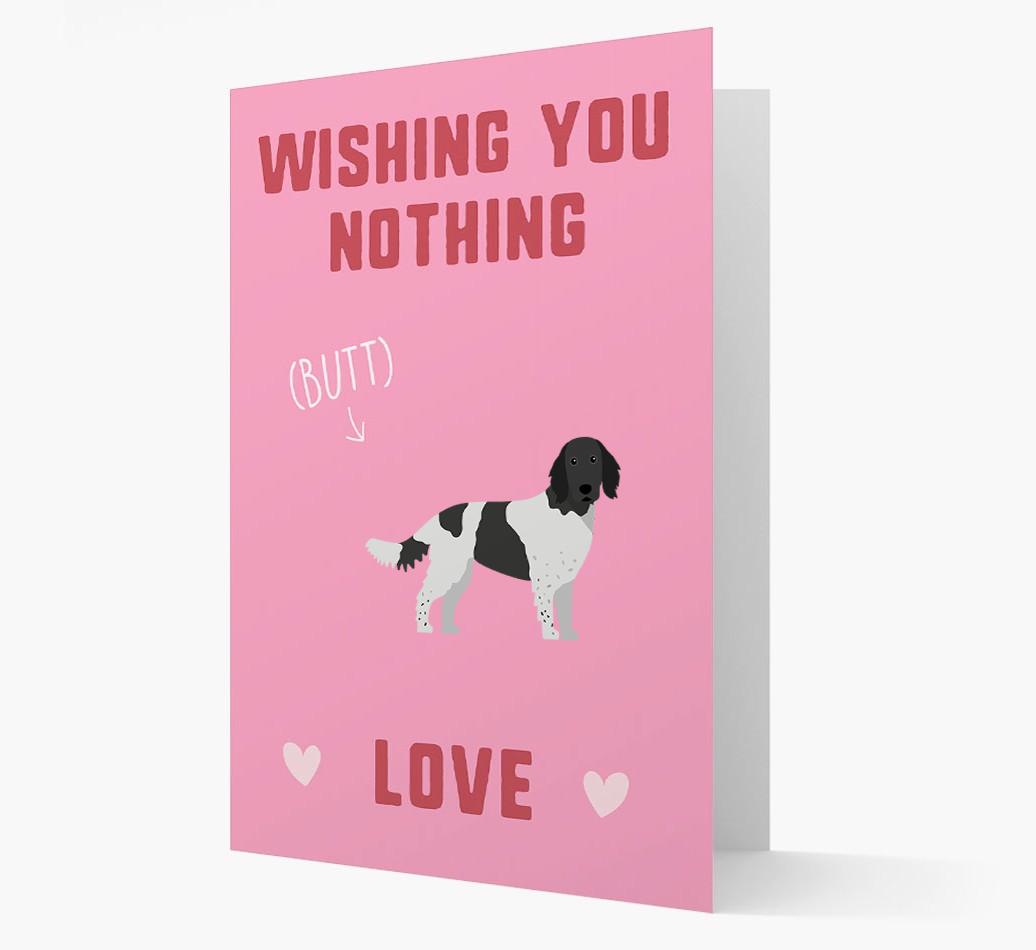 'Wishing You Nothing Butt Love' Card with {breedFullName} Icon
