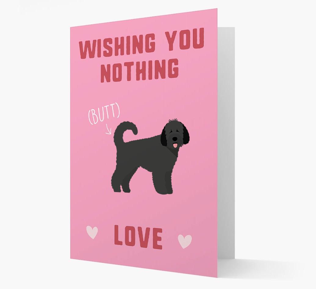 'Wishing You Nothing Butt Love' Card with {breedFullName} Icon