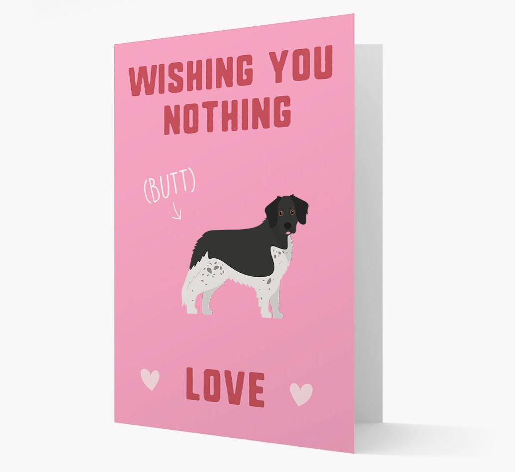 'Wishing You Nothing Butt Love' Card with {breedFullName} Icon
