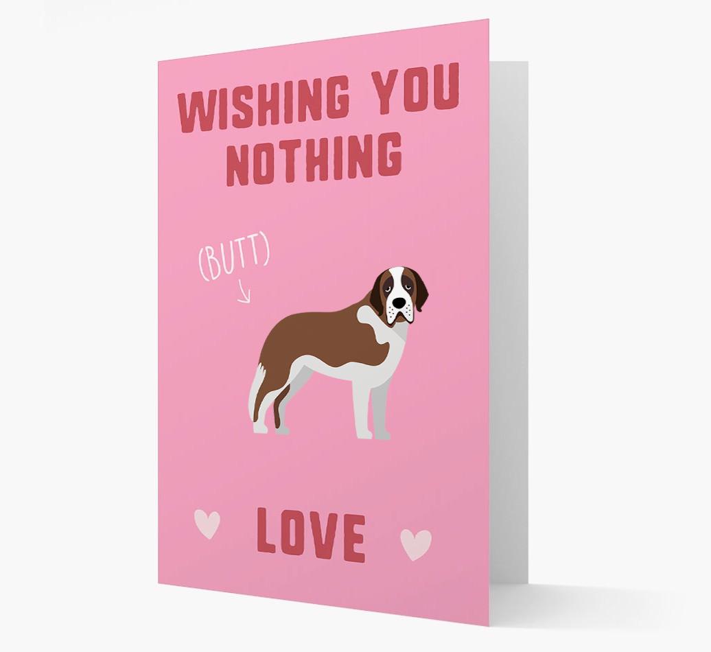 'Wishing You Nothing Butt Love' Card with {breedFullName} Icon