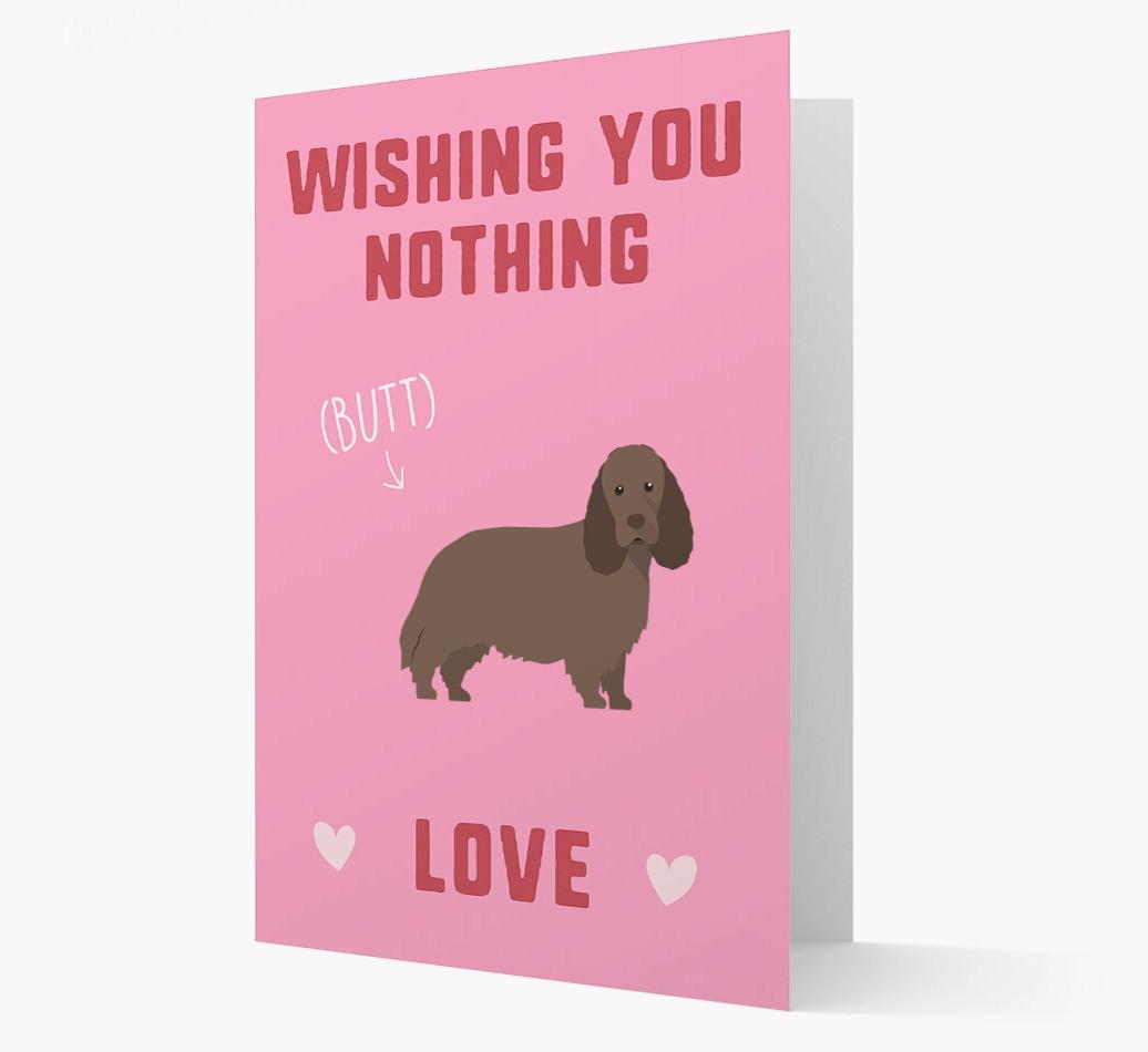 'Wishing You Nothing Butt Love' Card with {breedFullName} Icon