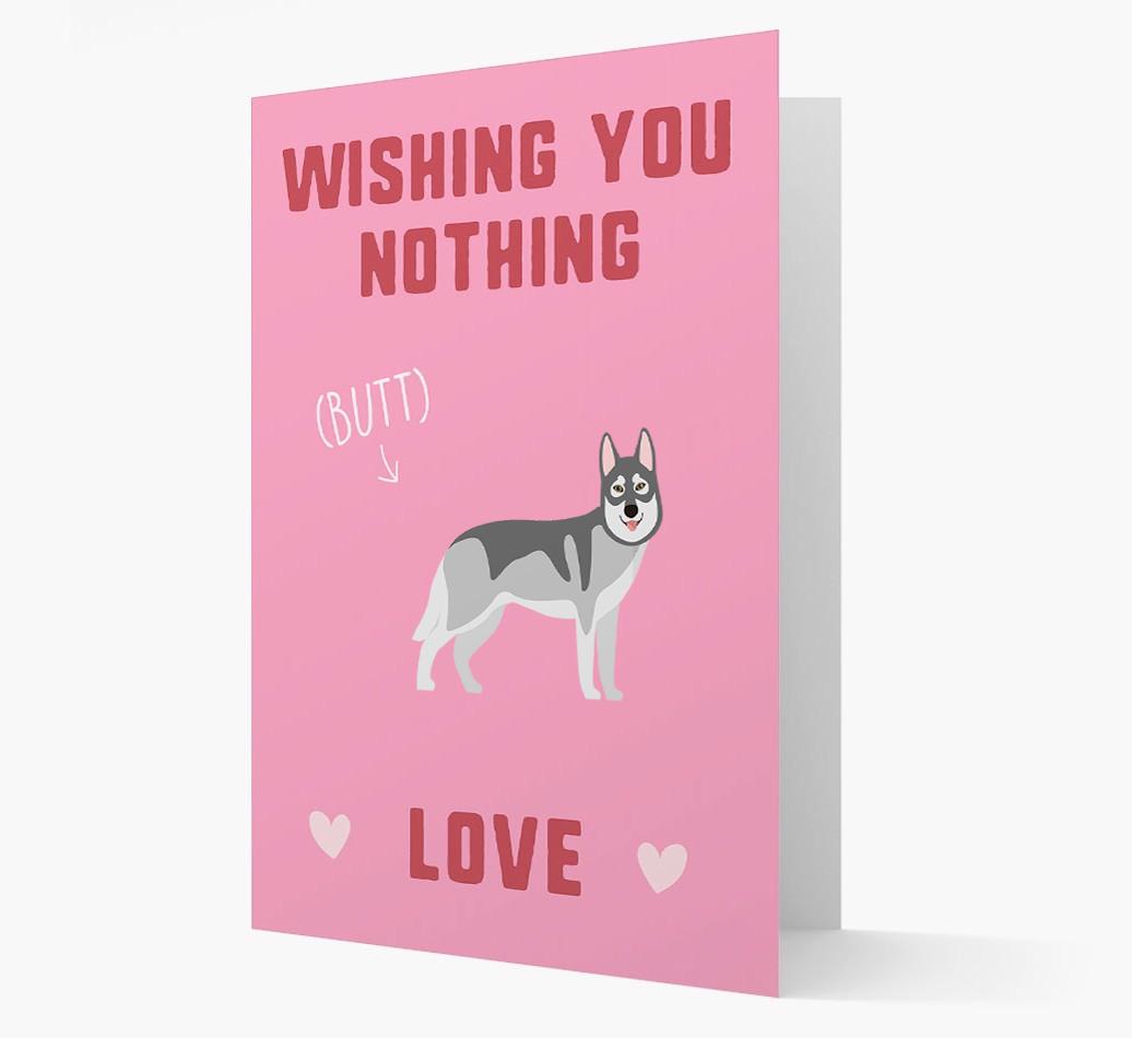 'Wishing You Nothing Butt Love' Card with {breedFullName} Icon
