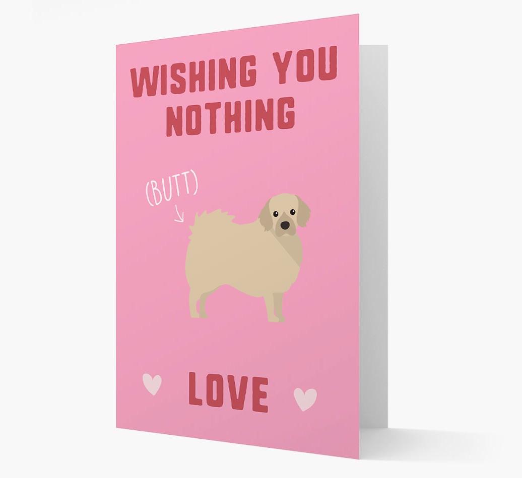 'Wishing You Nothing Butt Love' Card with {breedFullName} Icon