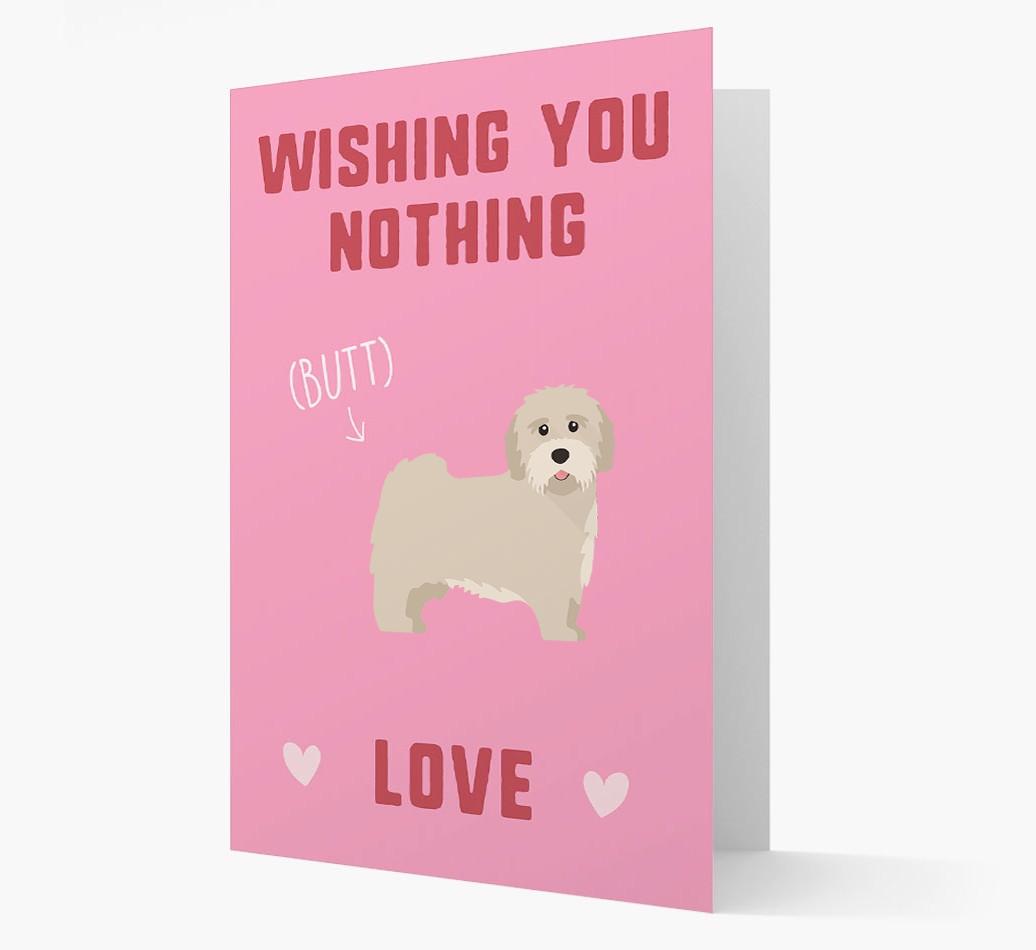 'Wishing You Nothing Butt Love' Card with {breedFullName} Icon