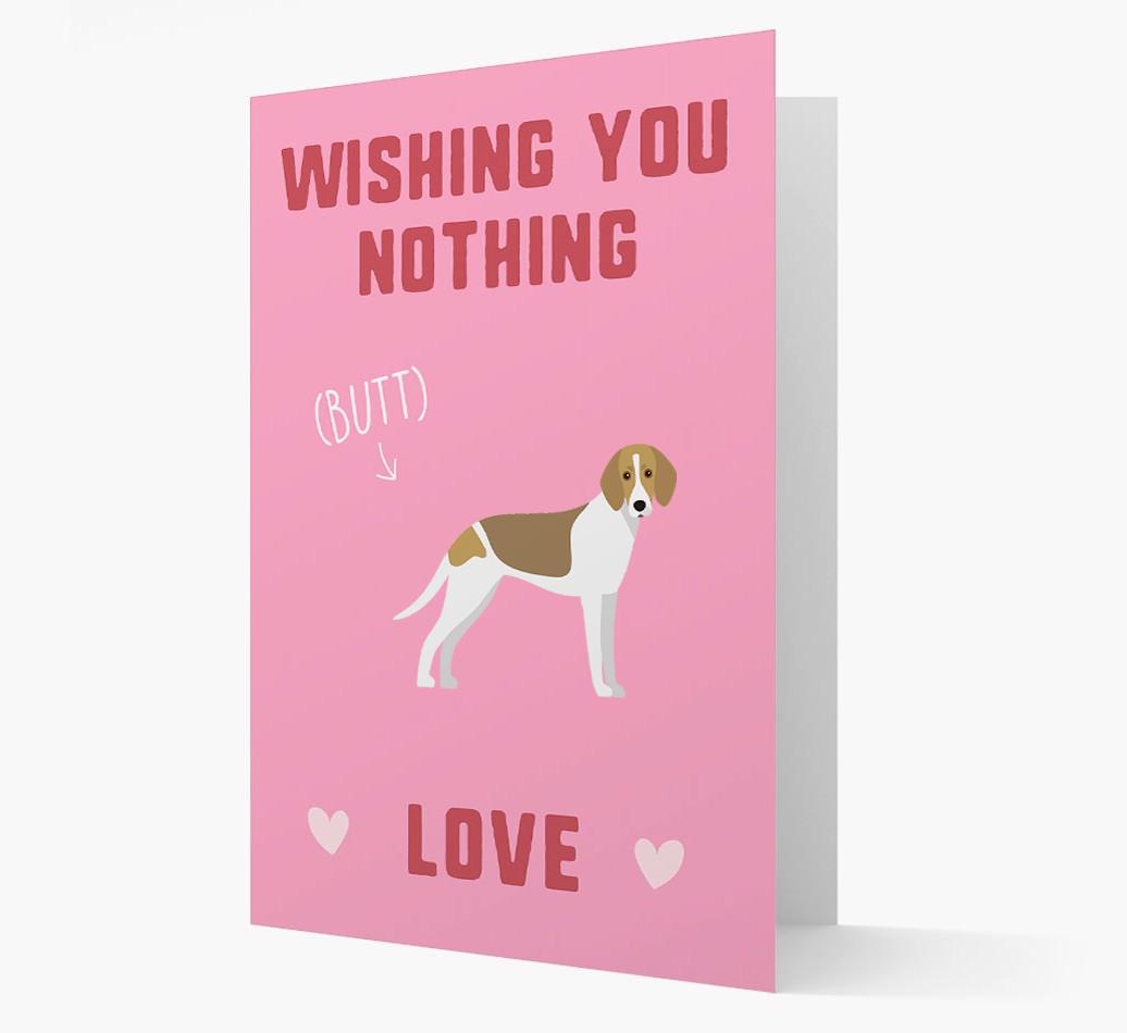 'Wishing You Nothing Butt Love' Card with {breedFullName} Icon