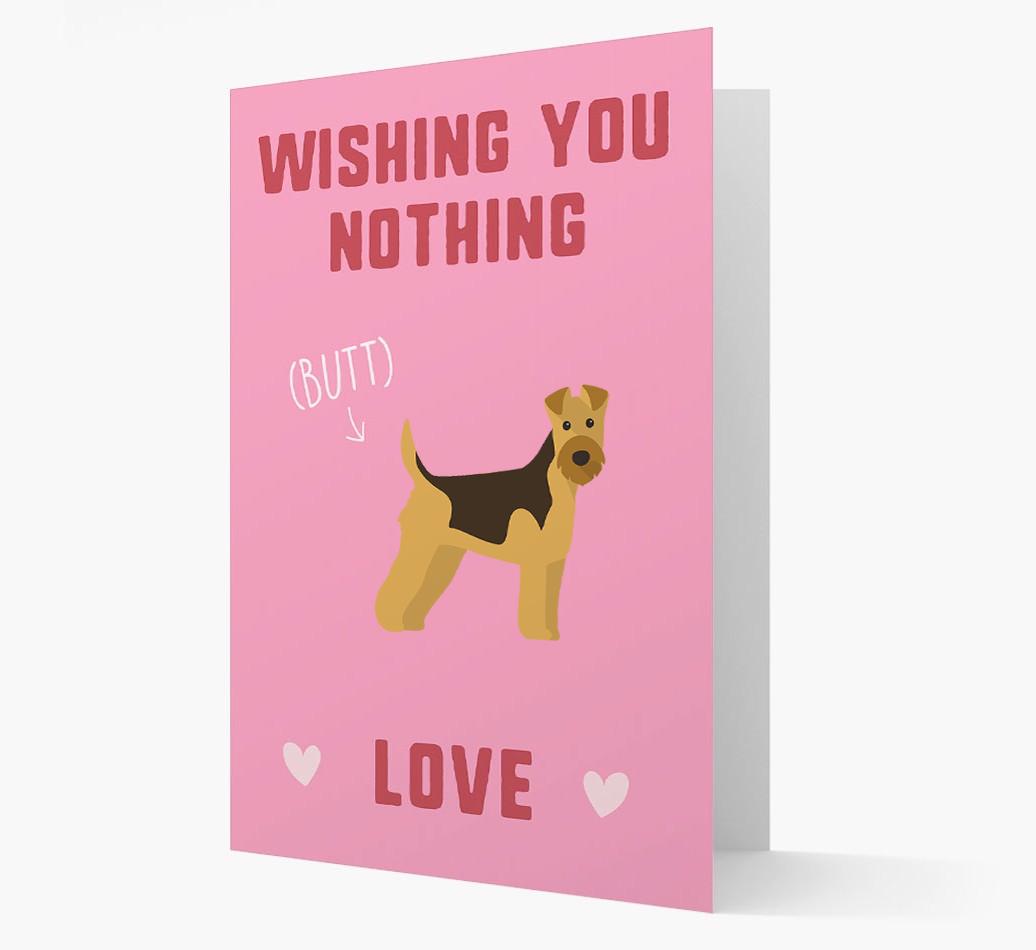 'Wishing You Nothing Butt Love' Card with {breedFullName} Icon