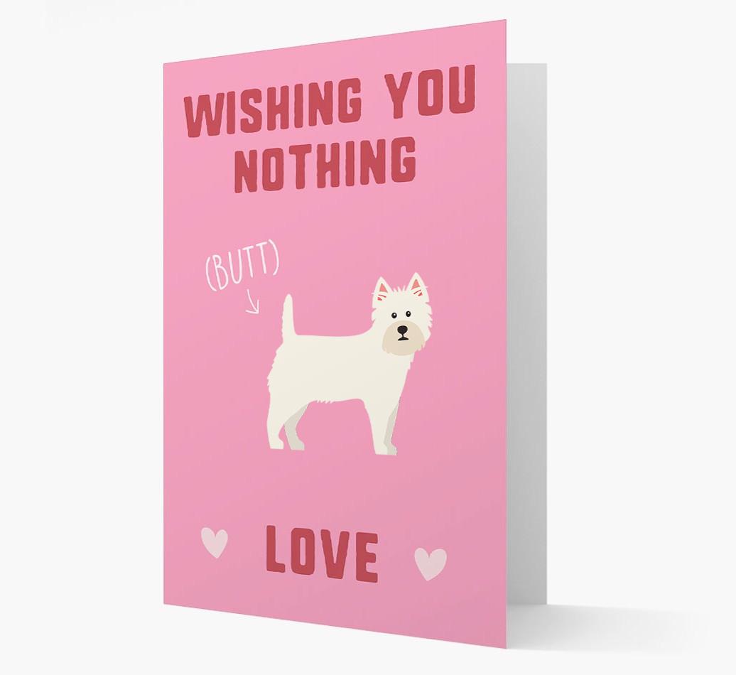 'Wishing You Nothing Butt Love' Card with {breedFullName} Icon