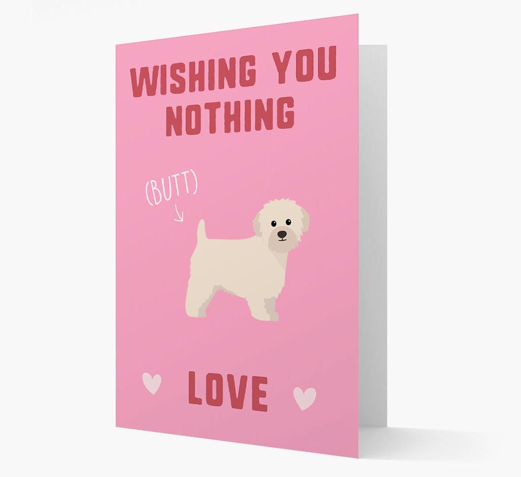 'Wishing You Nothing Butt Love' Card with {breedFullName} Icon
