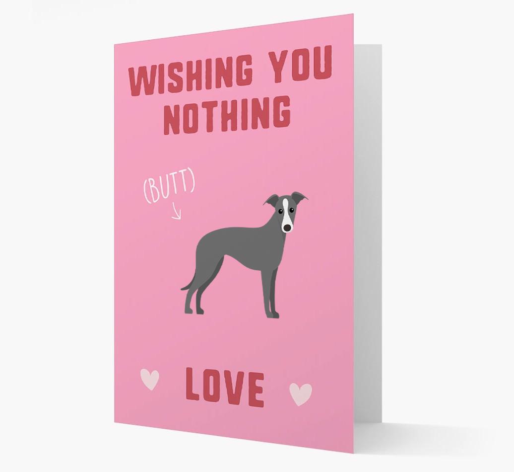 'Wishing You Nothing Butt Love' Card with {breedFullName} Icon