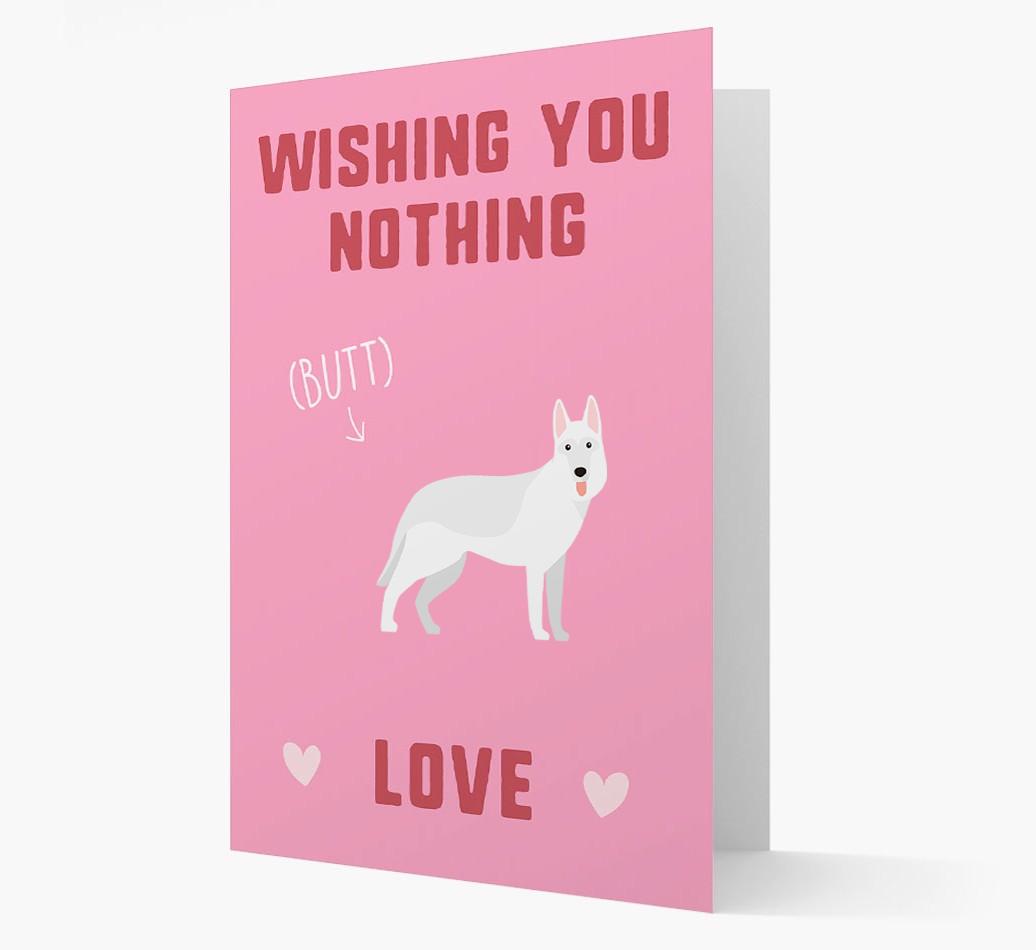 'Wishing You Nothing Butt Love' Card with {breedFullName} Icon