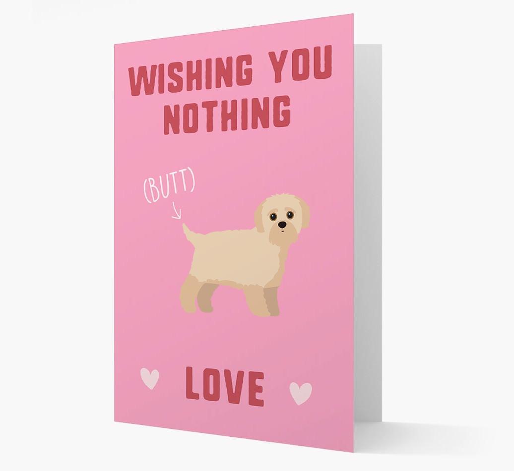 'Wishing You Nothing Butt Love' Card with {breedFullName} Icon
