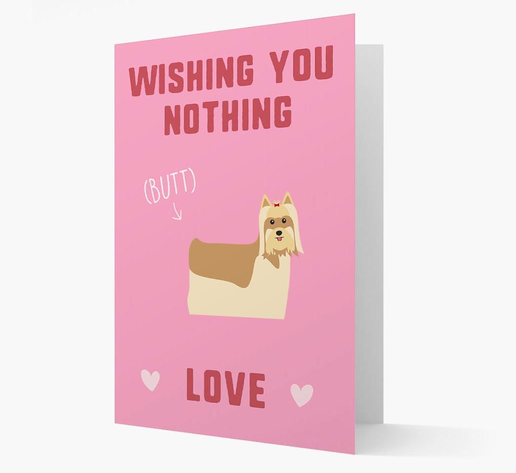 'Wishing You Nothing Butt Love' Card with {breedFullName} Icon