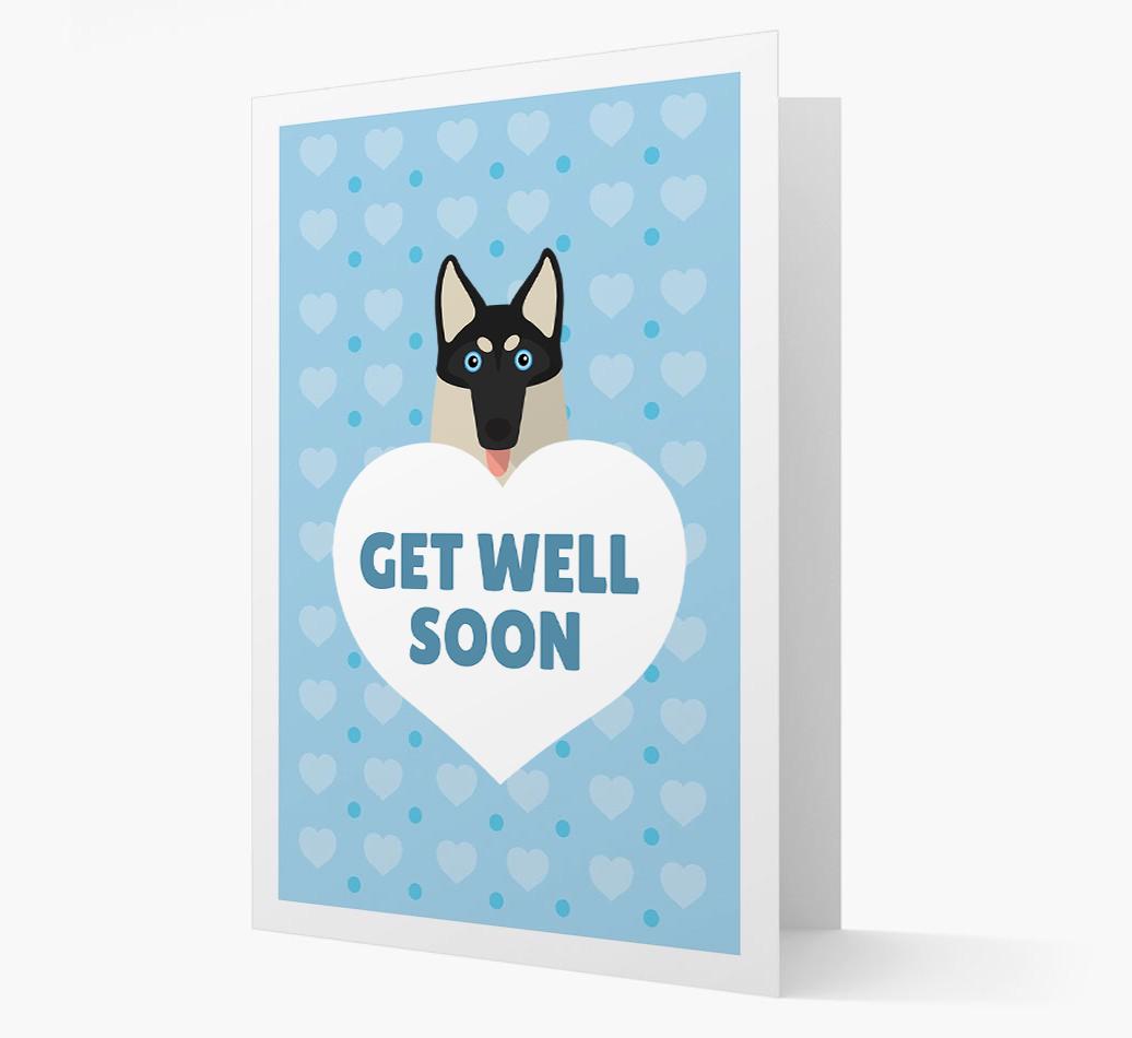 'Get Well Soon' Card with {breedFullName} Icon