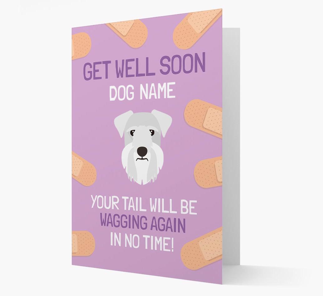 Personalized 'Get well soon {dogsName}' Card with {breedFullName} Icon