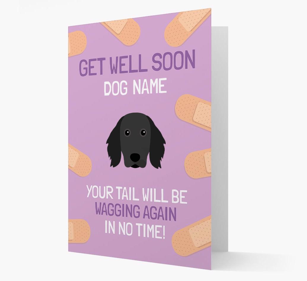 Personalized 'Get well soon {dogsName}' Card with {breedFullName} Icon