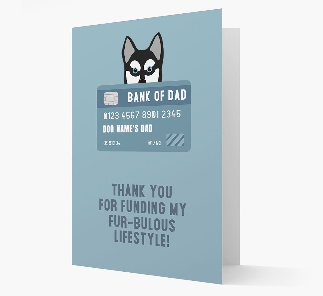'Bank of Dad' - Personalised {breedFullName} Card
