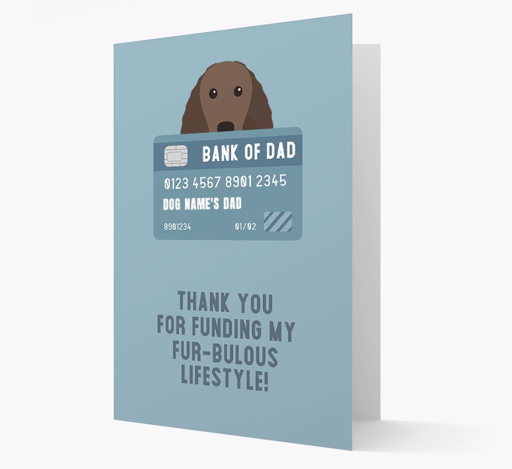 'Bank of Dad' - Personalised {breedFullName} Card