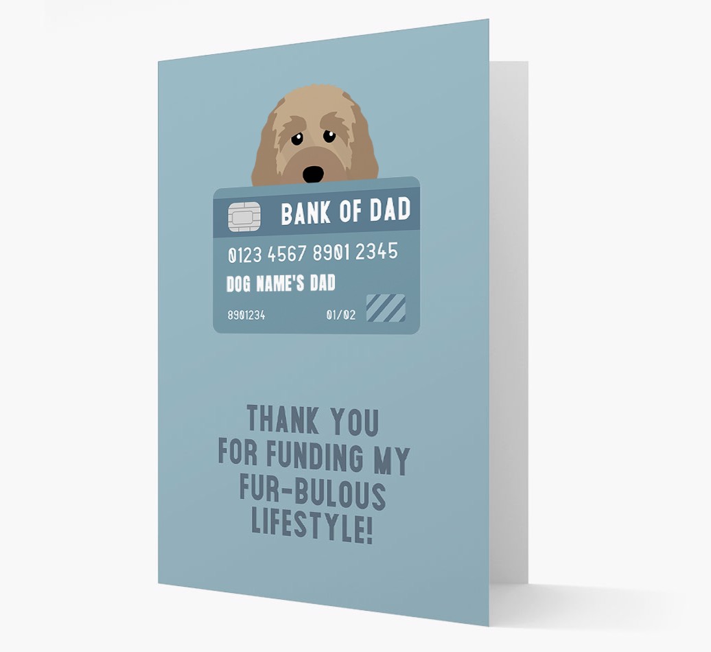 'Bank of Dad' - Personalised {breedFullName} Card
