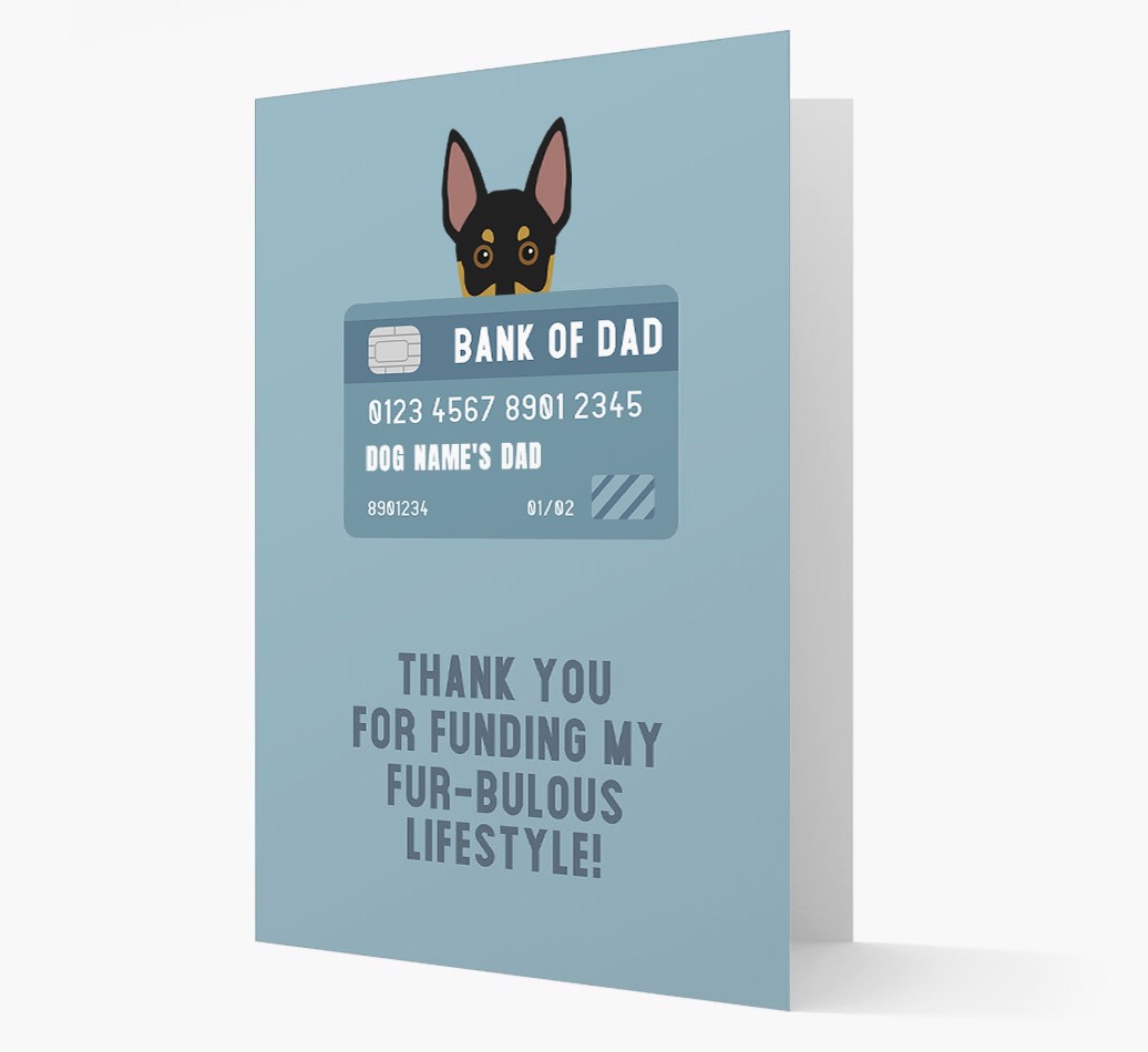 'Bank of Dad' - Personalised {breedFullName} Card