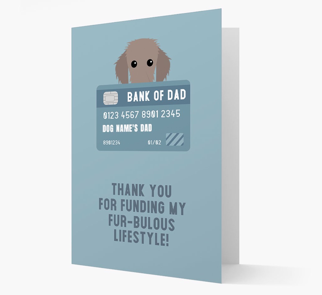 'Bank of Dad' - Personalised {breedFullName} Card