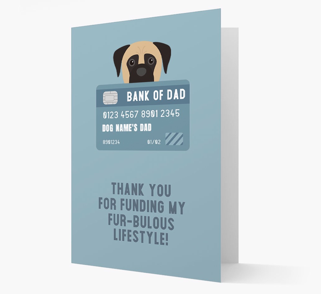 'Bank of Dad' - Personalised {breedFullName} Card