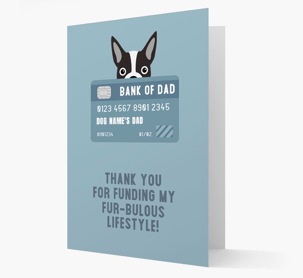 'Bank of Dad' - Personalised {breedFullName} Card