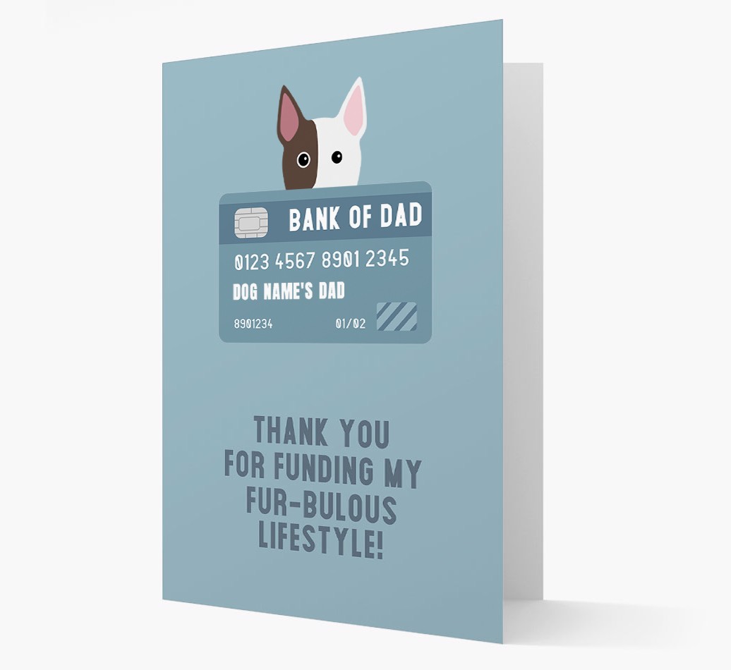 'Bank of Dad' - Personalised {breedFullName} Card
