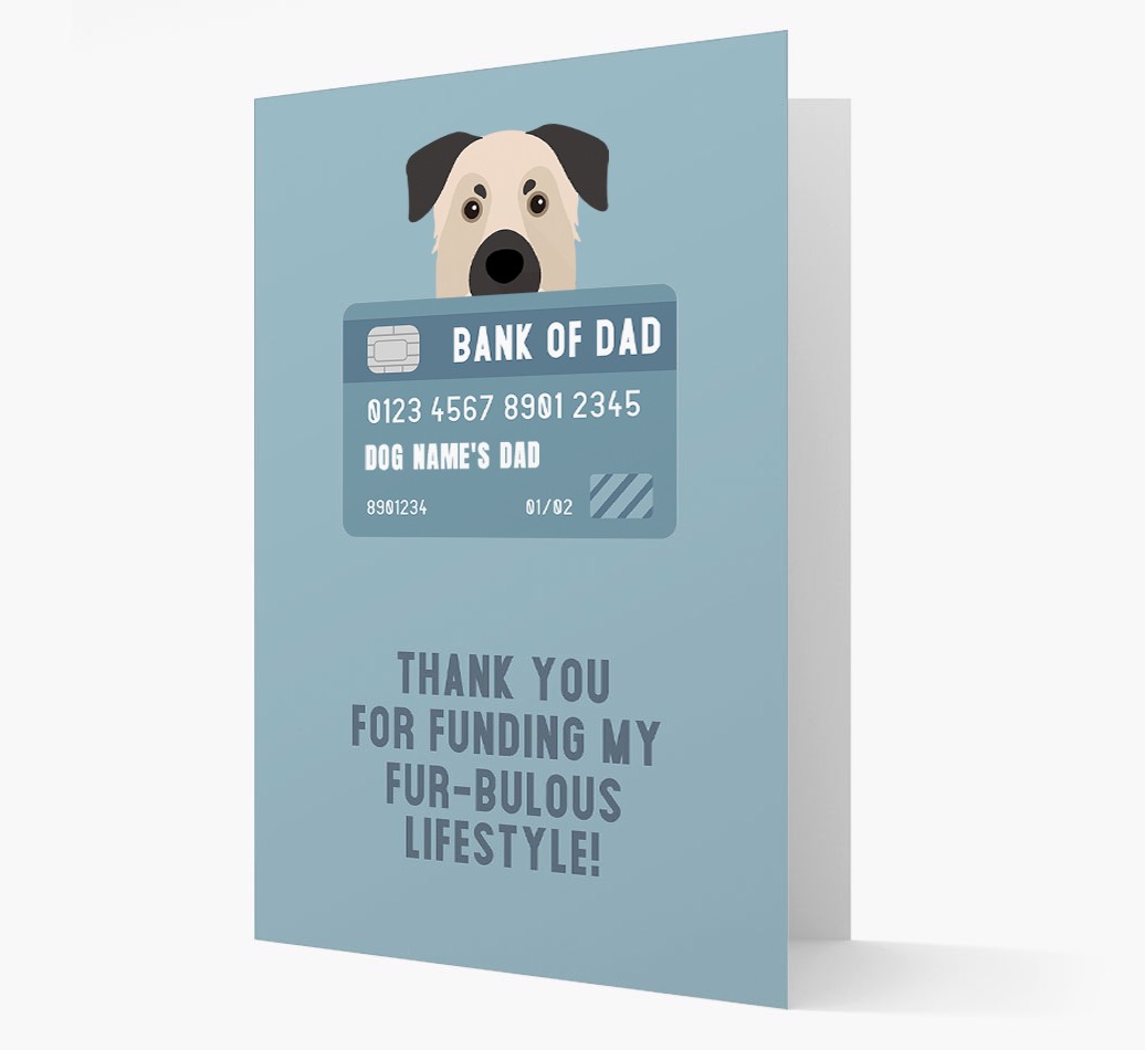 'Bank of Dad' - Personalised {breedFullName} Card