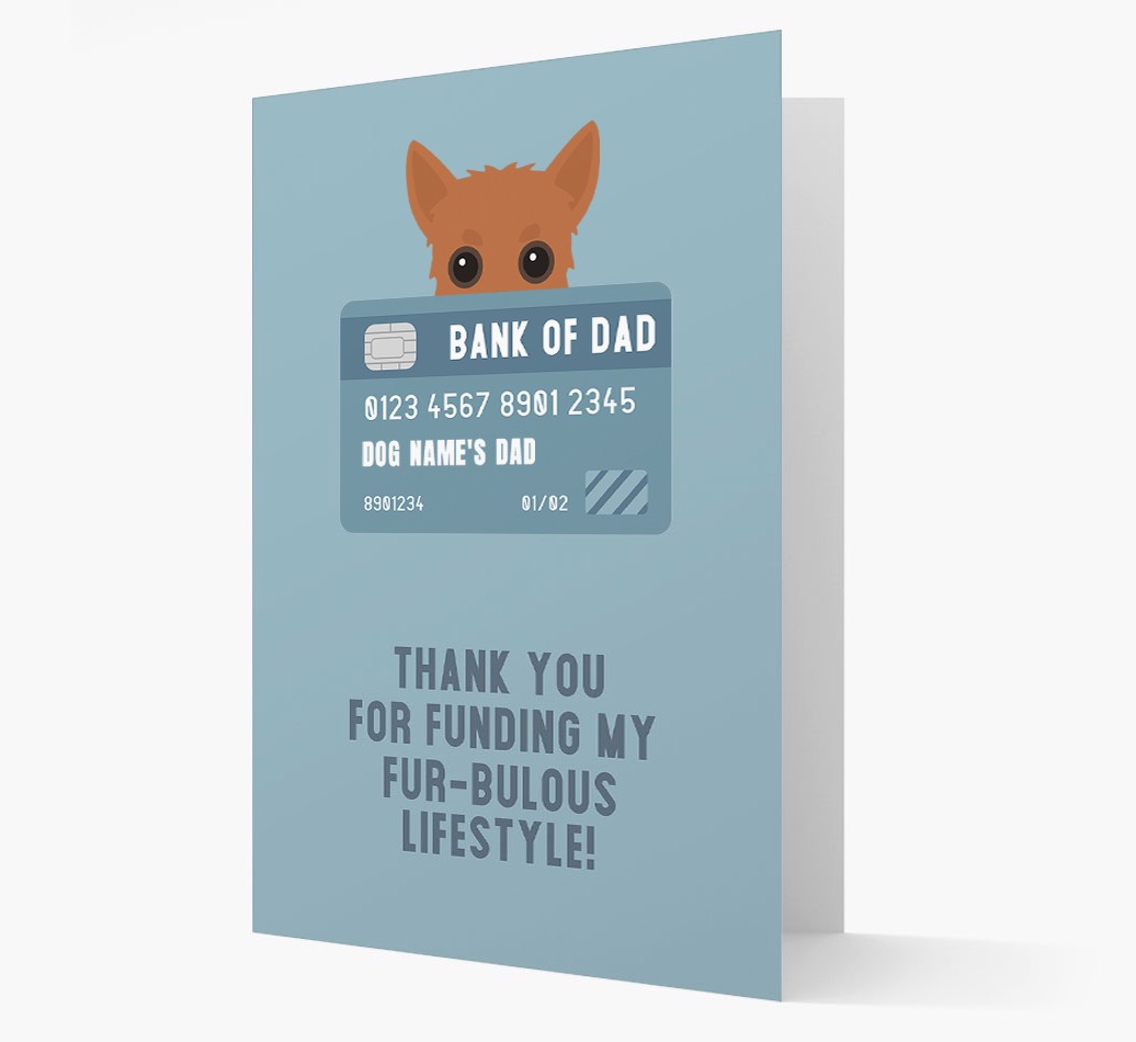 'Bank of Dad' - Personalised {breedFullName} Card