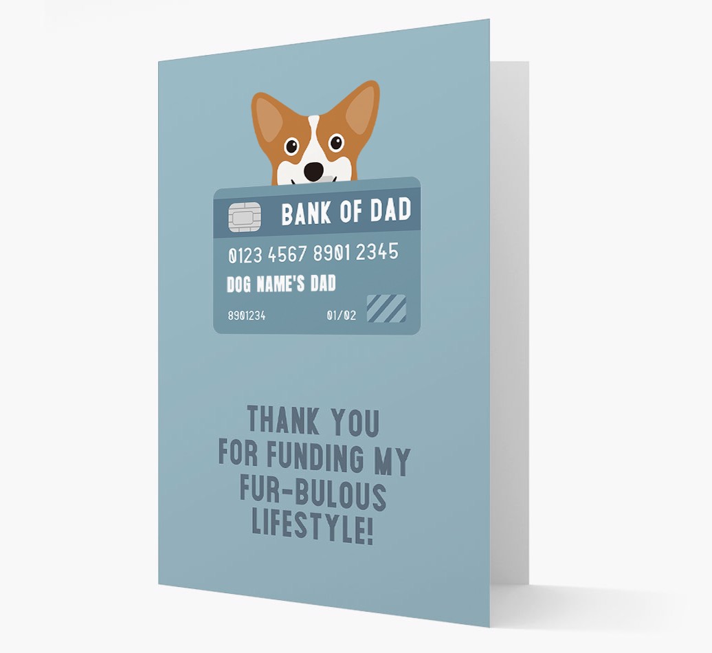 'Bank of Dad' - Personalised {breedFullName} Card