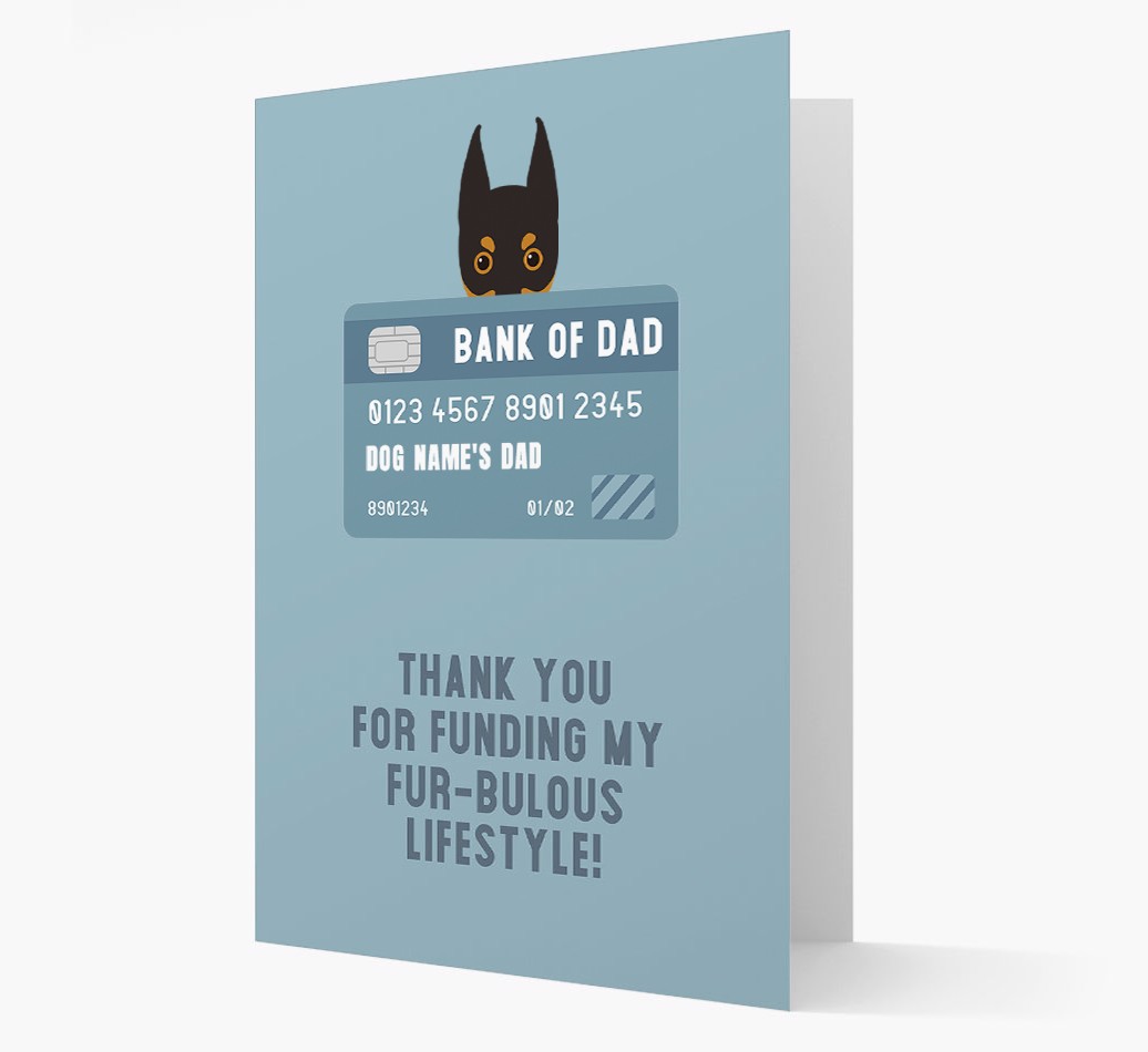 'Bank of Dad' - Personalised {breedFullName} Card