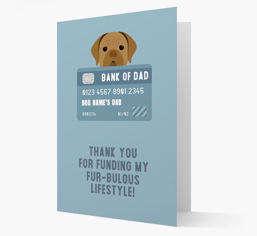 'Bank of Dad' - Personalised {breedFullName} Card