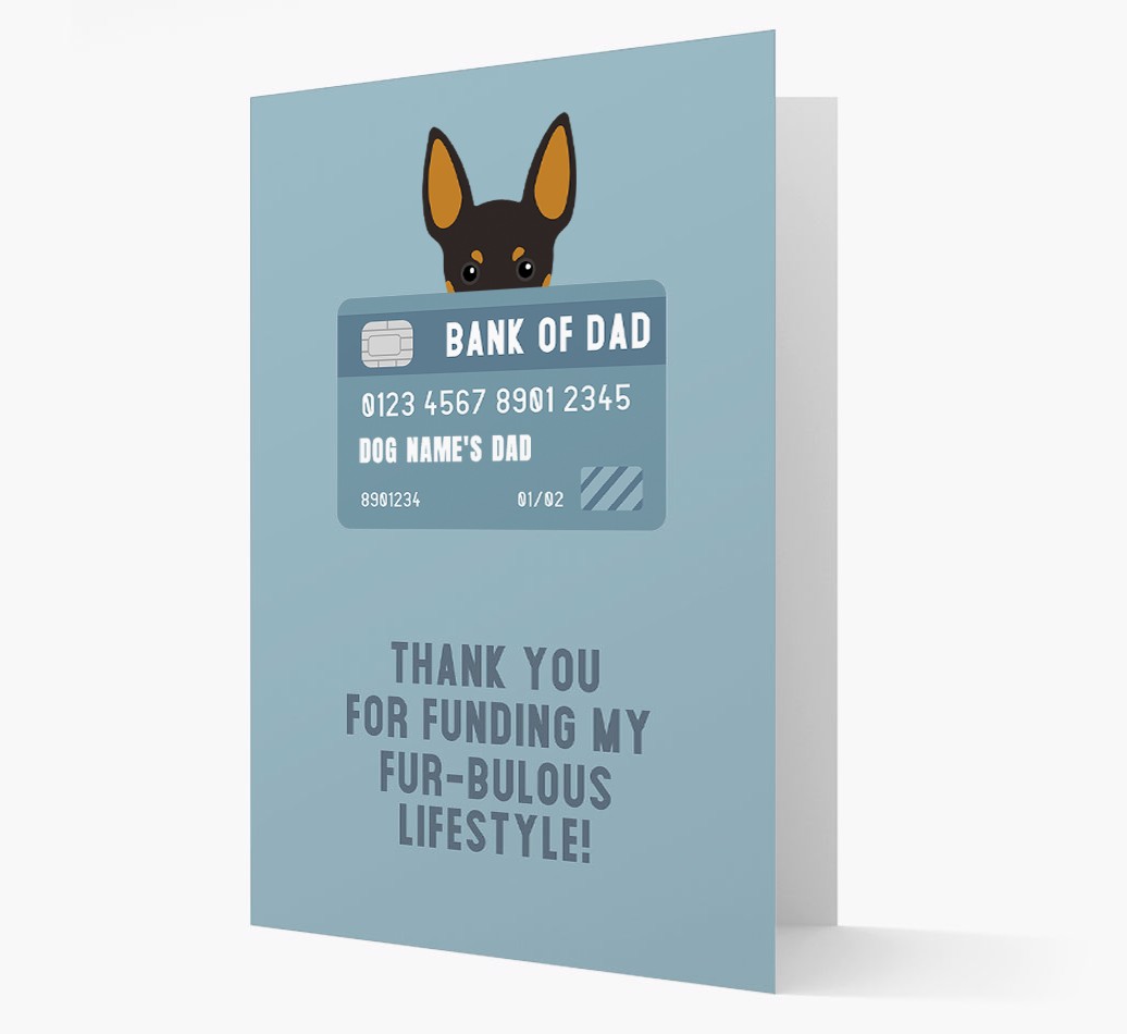 'Bank of Dad' - Personalised {breedFullName} Card