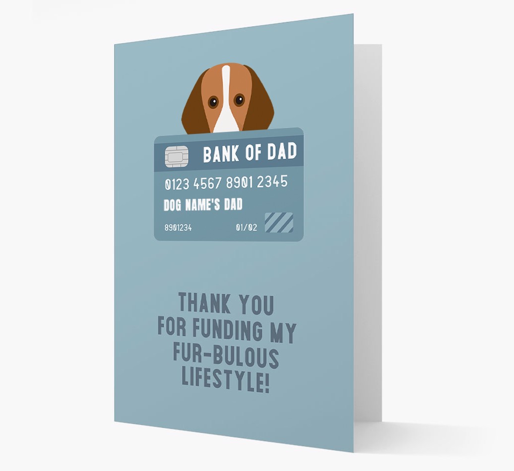 'Bank of Dad' - Personalised {breedFullName} Card