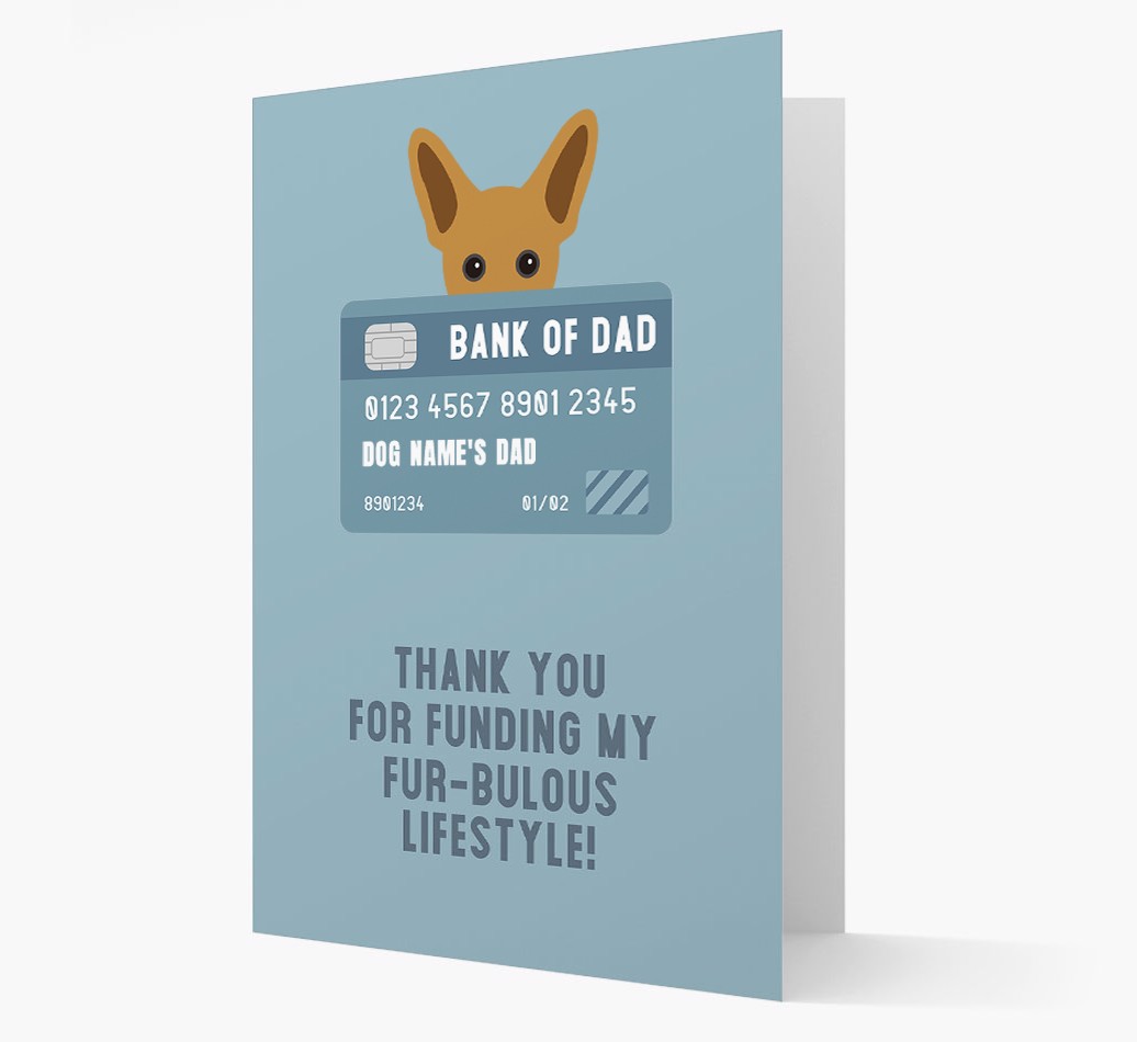 'Bank of Dad' - Personalised {breedFullName} Card
