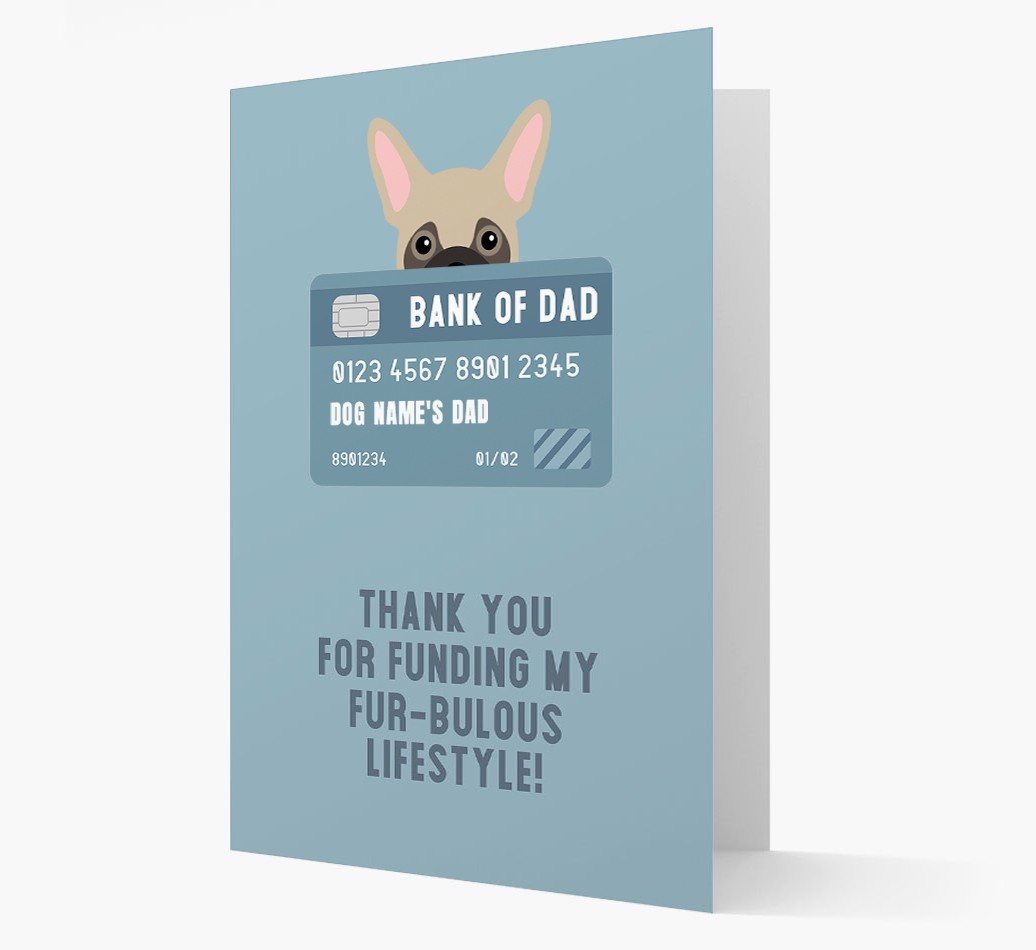 'Bank of Dad' - Personalised {breedFullName} Card