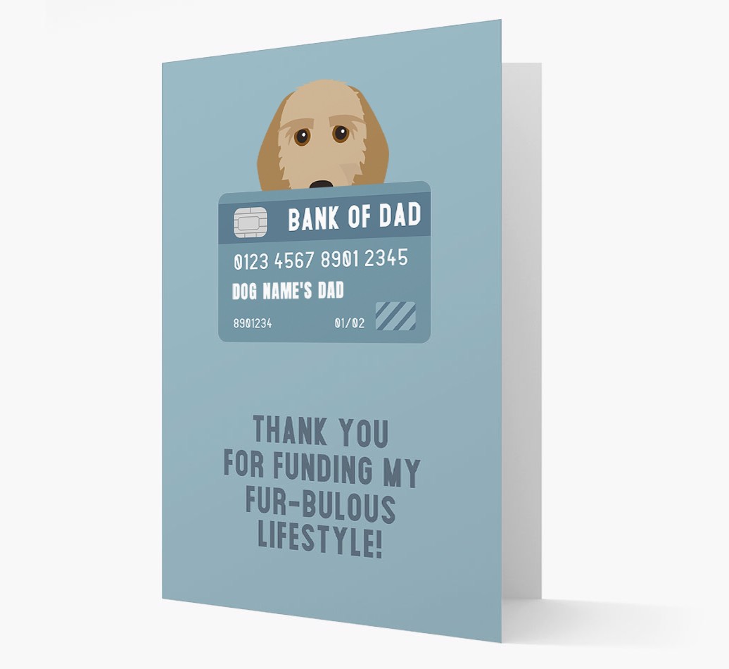 'Bank of Dad' - Personalised {breedFullName} Card