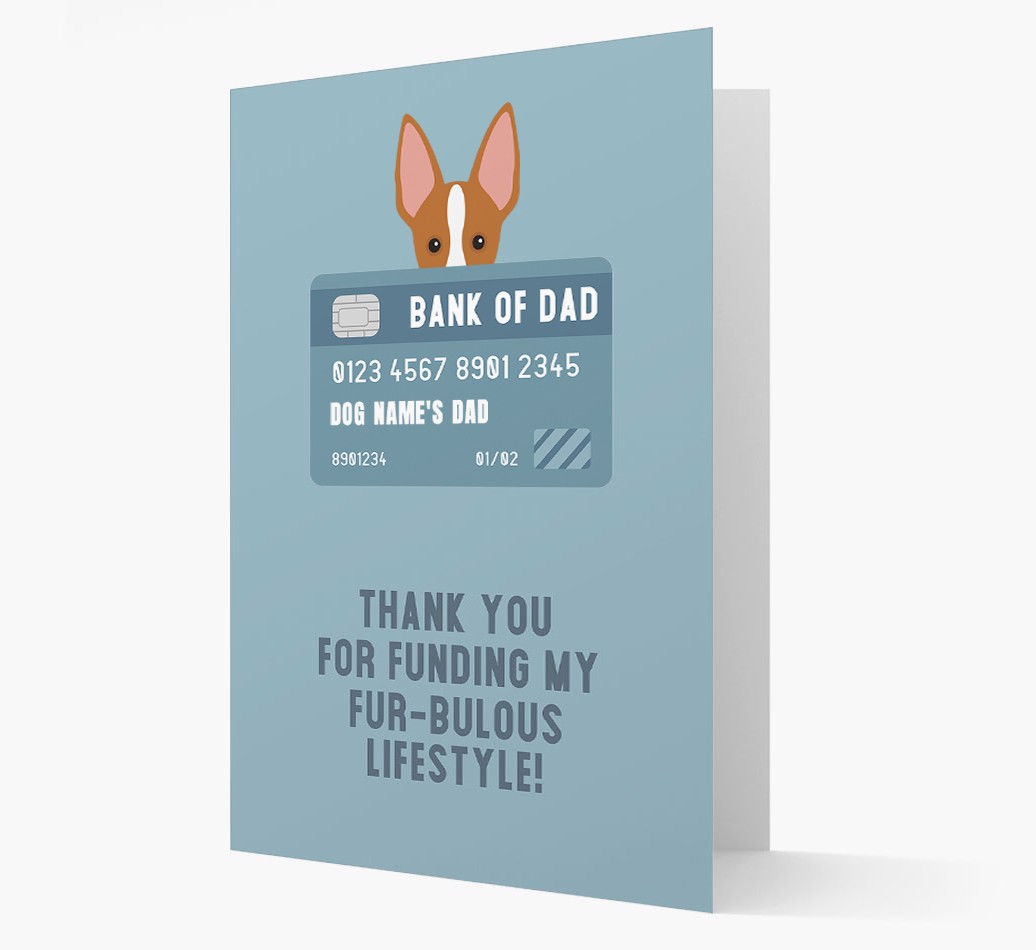 'Bank of Dad' - Personalised {breedFullName} Card