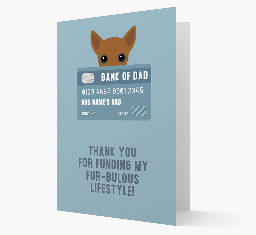 'Bank of Dad' - Personalised {breedFullName} Card