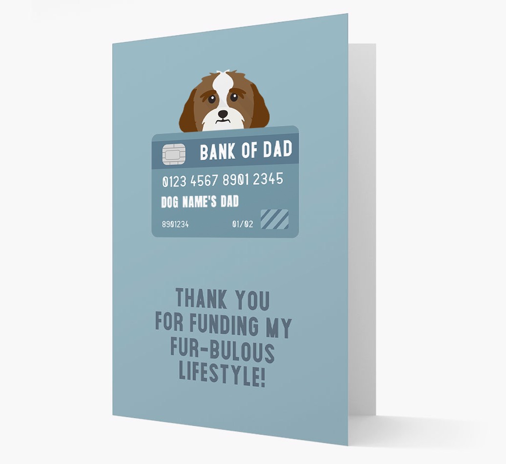 'Bank of Dad' - Personalised {breedFullName} Card