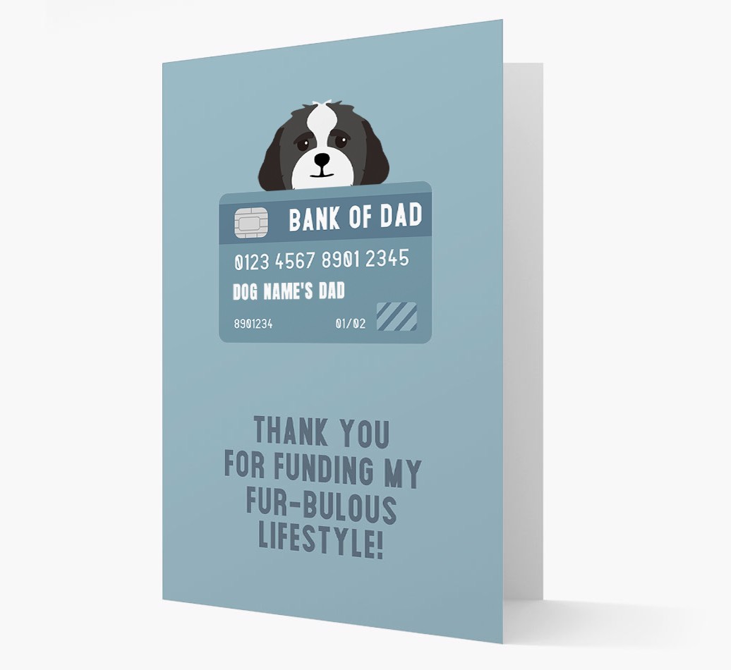'Bank of Dad' - Personalised {breedFullName} Card