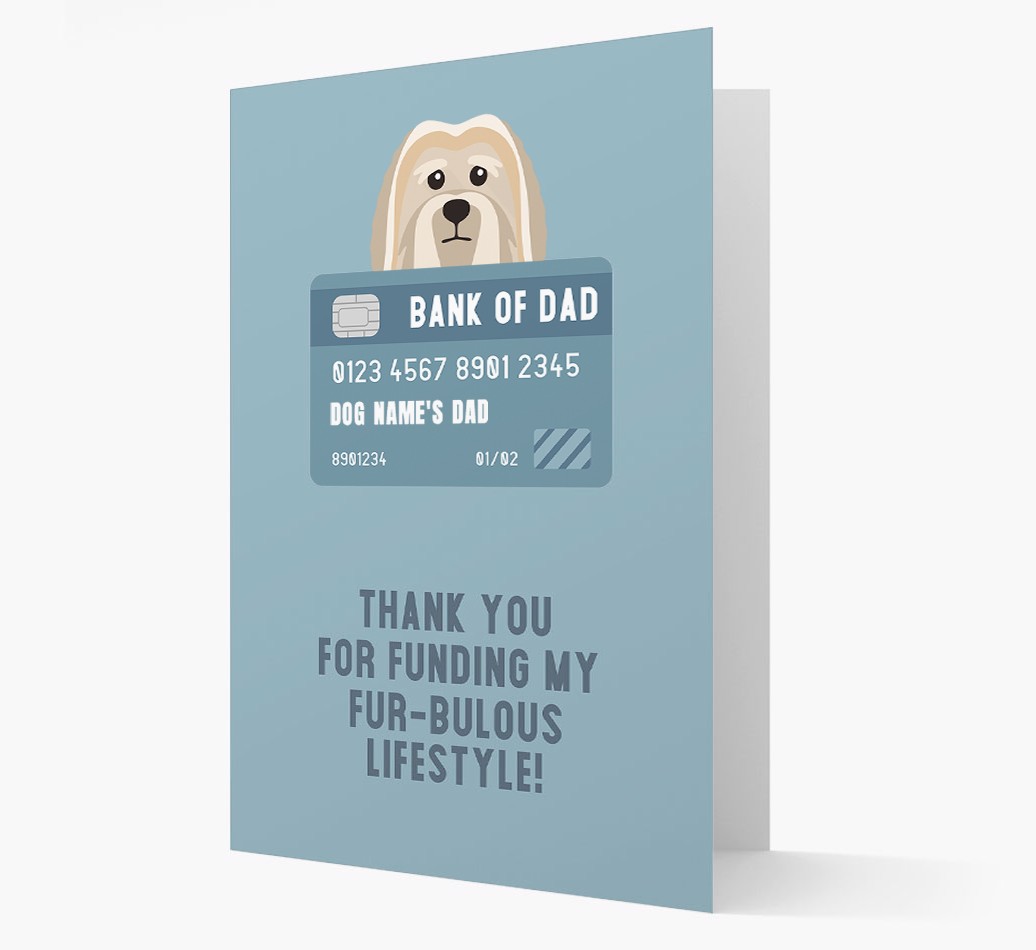 'Bank of Dad' - Personalised {breedFullName} Card