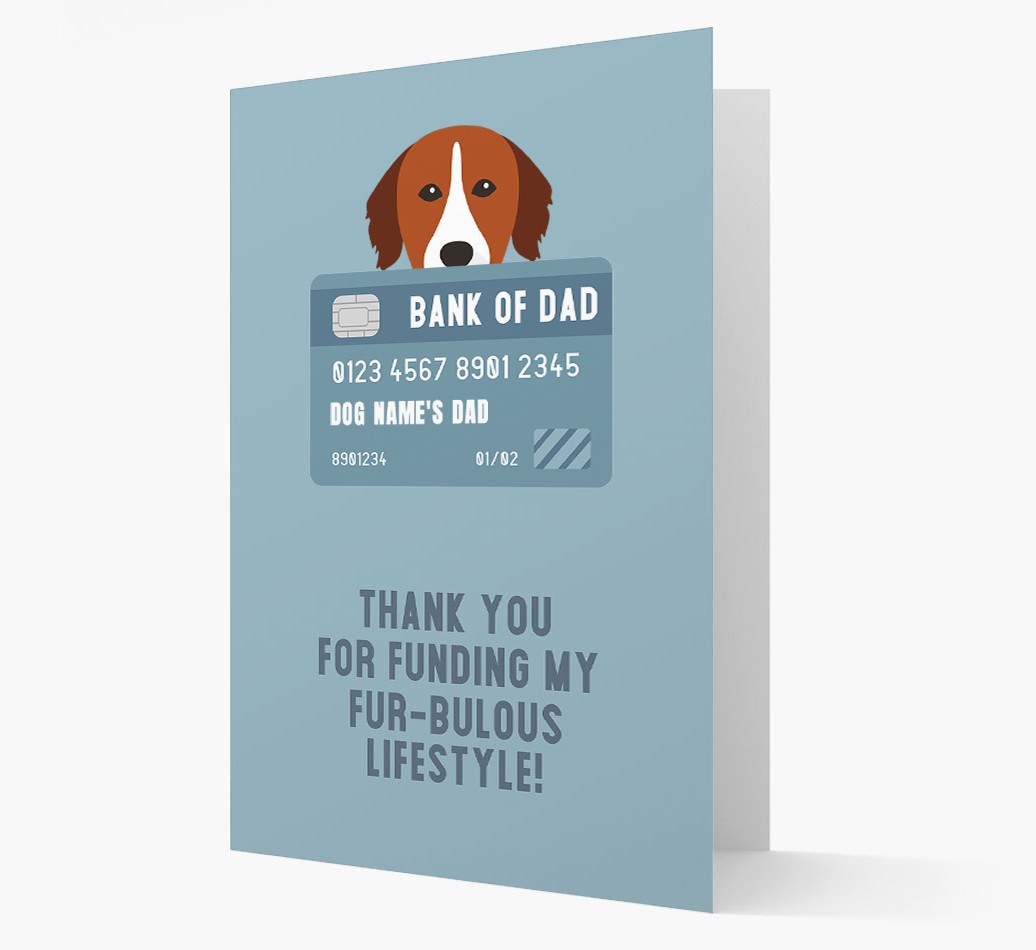 'Bank of Dad' - Personalised {breedFullName} Card