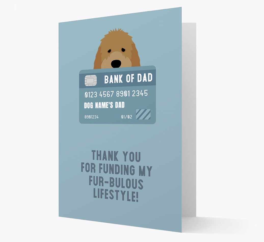 'Bank of Dad' - Personalised {breedFullName} Card