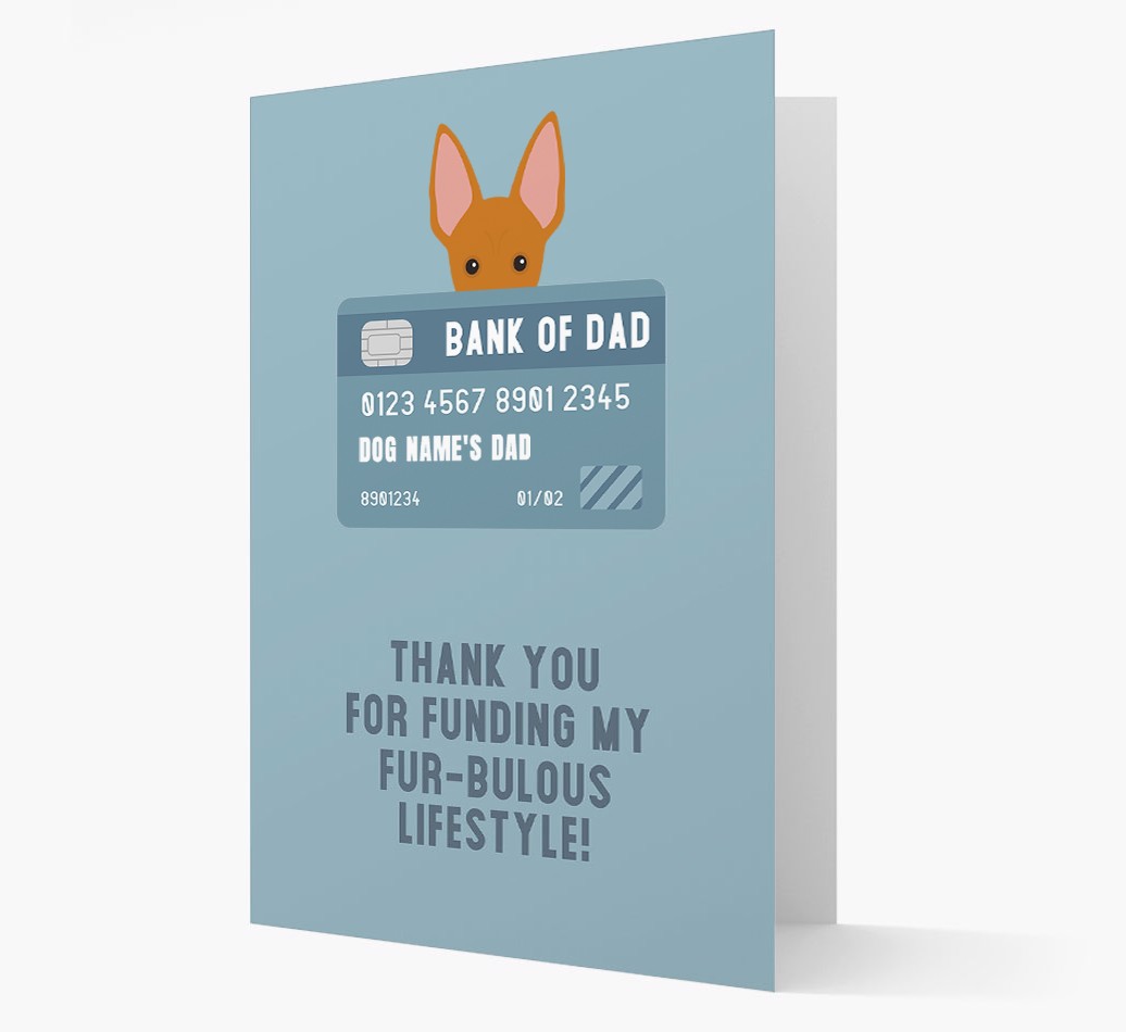 'Bank of Dad' - Personalised {breedFullName} Card