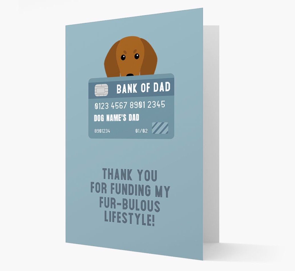 'Bank of Dad' - Personalised {breedFullName} Card