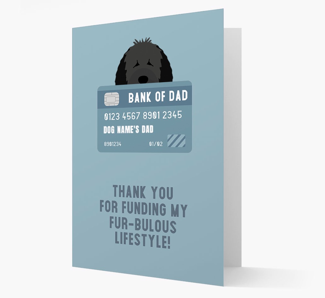 'Bank of Dad' - Personalised {breedFullName} Card